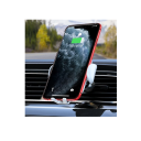 Szybka ładowarka bezprzewodowa 30W do samochodu z czujnikiem podczerwieni, automatycznym zaciskiem, przyssawką i klipsem, QC3.0, obrotowym uchwytem, Micro USB w zestawie 5