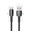 Szybki kabel ładujący USB C do USB A 50 cm 100 W Kabel danych 6 A Szybkie ładowanie i synchronizacja danych Krótki kabel do telefonów Tabletów 5