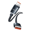 Szybki kabel ładujący USB C i USB A 25 cm 120 W 6 A Super szybki kabel do transmisji danych Kabel z plecionego nylonu Obsługa przesyłania 9