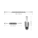 Szybki kabel USB do ładowania 3w1 66W 6A 1,8m Kabel sprężynowy do transmisji danych USB A do USB C + Micro USB + Lightning iPhone Wytrzymały, szybki 3