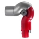 Szybkozłączny adapter z elastycznym kolanem 90° czerwony i szary ABS do Dyson V7 V8 V10 V11 V15 akcesoria części zamienne do odkurzaczy 3