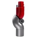 Szybkozłączny adapter z elastycznym kolanem 90° czerwony i szary ABS do Dyson V7 V8 V10 V11 V15 akcesoria części zamienne do odkurzaczy 4