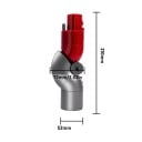 Szybkozłączny adapter z elastycznym kolanem 90° czerwony i szary ABS do Dyson V7 V8 V10 V11 V15 akcesoria części zamienne do odkurzaczy 5