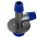T-conector pentru scurgerea la podea a mașinii de spălat cu alimentare dublă, anti-odori, albastru-gri, universal 30–46 mm, potrivit pentru chiuvete și toalete 6