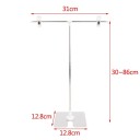 T-förmiger Fotografie-Hintergrundständer, Höhe 30–86 cm, Breite 31 cm, Metall-Requisitenhalter, Poster, Mini-Studiokamera-Zubehör 2