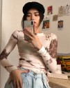T-shirt à manches longues pour femmes en maille 3