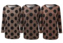 T-shirt à pois pour femmes en grande taille 3