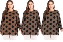 T-shirt à pois pour femmes en grande taille 4