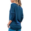 T-shirt coloré pour femmes à manches longues 1