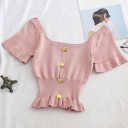 T-shirt da donna con bottoni A1310 9