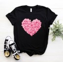 T-shirt da donna con stampa cuore 2