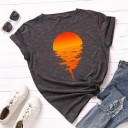 T-shirt da donna con stampa del tramonto 5