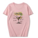 T-shirt da donna con stampa di drink 11