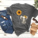 T-shirt da donna con stampa di elefante 4