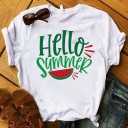 T-shirt da donna con stampa di frutta 14