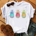 T-shirt da donna con stampa di frutta 17