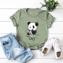 T-shirt da donna con stampa di panda B373 6