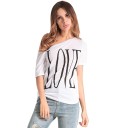 T-shirt da donna con stampa love A991 1