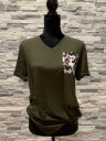 T-shirt da donna con tasca leopardata 4