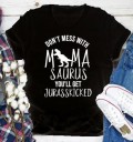 T-shirt dam med dinosaurietryck B252 1