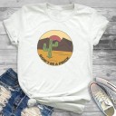 T-shirt dam med kaktusmotiv 2