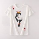 T-shirt dam med queen-tryck 4