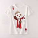 T-shirt dam med queen-tryck 5