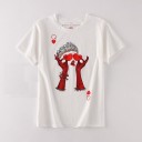 T-shirt dam med queen-tryck 2