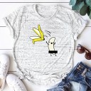 T-shirt dam med roligt tryck A345 4