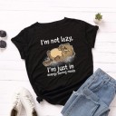 T-shirt dam med roligt tryck A957 6