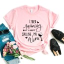 T-shirt dam med roligt tryck B310 3