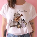 T-shirt dam med tryck A218 19