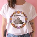 T-shirt dam med tryck A218 10