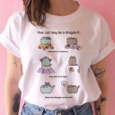 T-shirt dam med tryck A218 11