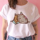 T-shirt dam med tryck A218 26