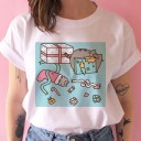 T-shirt dam med tryck A218 6