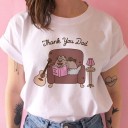 T-shirt dam med tryck A218 17