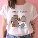 T-shirt dam med tryck A218 21