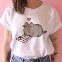 T-shirt dam med tryck A218 4