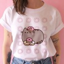 T-shirt dam med tryck A218 24