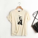 T-shirt dam med tryck B271 2