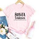 T-shirt dam med tryck B368 4