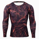 T-shirt de compression pour homme Galaxy à manches longues J1471 3