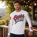 T-shirt de motocross à manches longues avec un grand logo sur toute la poitrine et le long des deux manches pour la conduite de moto tout 6