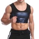 T-shirt de neopreno para homem para fitness, modeladora, de compressão, sauna, para desporto, apoio à queima de gordura, t-shirt desportiva modeladora 1