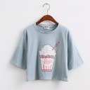 T-shirt donna stilosa con gelato J1782 10
