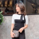 T-shirt en tricot pour femmes avec nœud 5