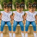 T-shirt et jeans pour filles L1345 1