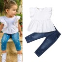 T-shirt et jeans pour filles L1345 2