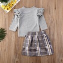 T-shirt et jupe pour filles L1347 2
